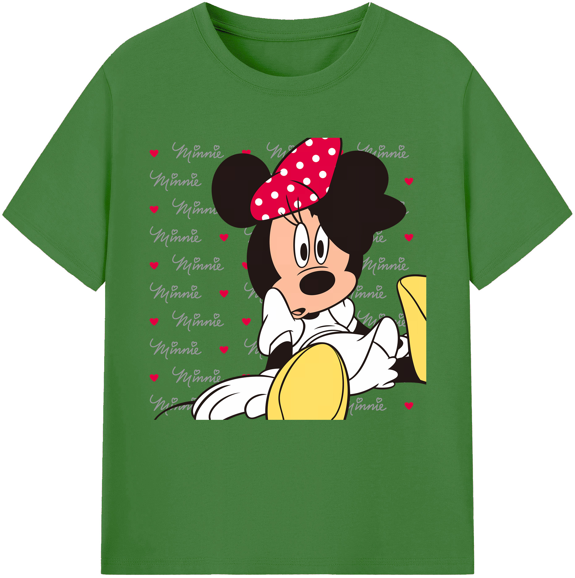 （画像用） ミッキーマウス Mickey Mouse レディースカジュアルプリントTシャツ（綿100％）